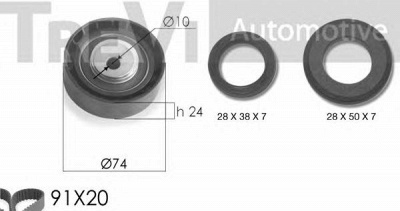 TREVI AUTOMOTIVE kd1163s -  Комплект ремня ГРМ